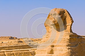 Sphinx and pyramids at Giza, Cairo