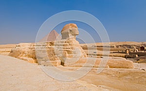 Sphinx and pyramids at Giza, Cairo