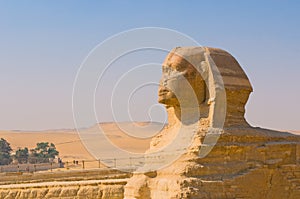 Sphinx and pyramids at Giza, Cairo