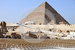 Sphinx Pyramids Giza Egypt