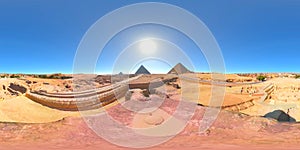 Sphinx and Pyramids Panorama 360 VR