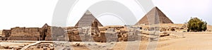 The Sphinx and the Pyramids panorama, Giza, Egypt