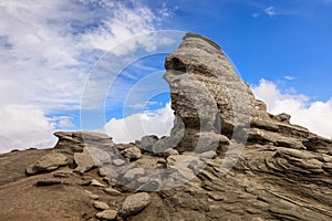 Sphinx rock in Bucegi Mountains Carpathians Romania