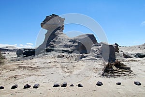 Sphinx rock formation Ischigualasto, Valle de la Luna