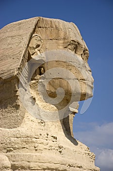 Sphinx Sideview Closeup, Cairo, Egypt Travel