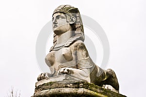 sphinx statue, Photo image a Beautiful panoramic view of Paris Metropolitan City