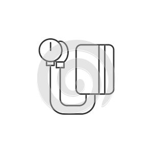 Sphygmomanometer, blood pressure icon. Element of medicine icon. Thin line icon