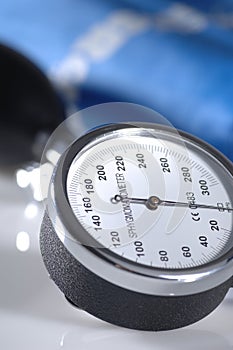 Sphygmomanometer close up