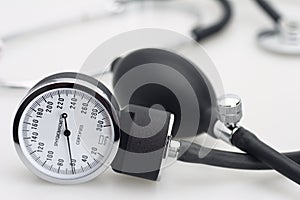 Sphygmomanometer and stethoscope photo