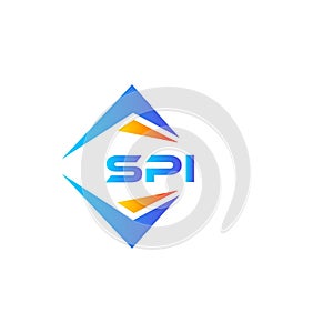 SPI abstract technology logo design on white background. SPI creative initials letter logo concept