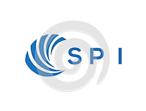 SPI letter logo design on white background. SPI creative circle letter logo concept.