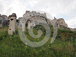 SpiÃÂ¡ Castle is a castle ruin that occupies the top of the travertine hill SpiÃÂ¡ Castle Hill.Slovakia photo