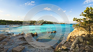 Spiaggia Capriccioli, beach of Emerald coast, east Sardinia island, Italy