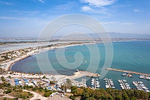 Spiaggia del Poetto near Cagliari, located Sardinia, Italy