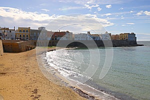 Waterfront and sandy Beach of Purity, Gallipoli, Italy photo