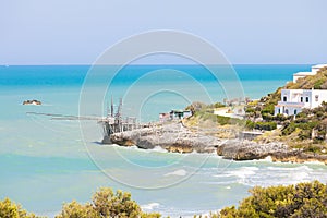 Spiaggia di San Nicola, Italy - Traditional fishing trabucco at photo