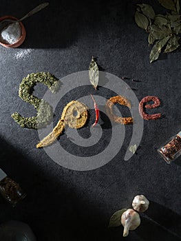 Spice. food typography.