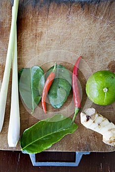 Spice ingredient on cutting board