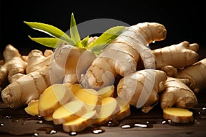 Spice of life Fresh ginger root depicted in a culinary themed graphic