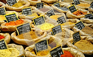 Spice market in Italy