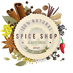 Spice shop emblem