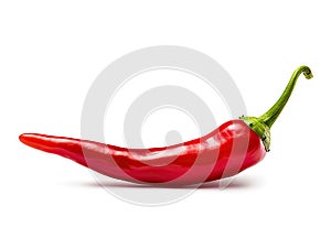 Spice Up Your World: Red Hot Chili Pepper Cutout on White Background