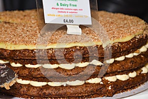 Spiced carrot cake, gluten free, wheat free, dairy free