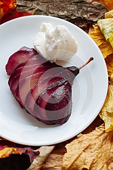 Spiced Red Wine Poached Pears