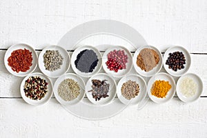 Spices and dried vegetables