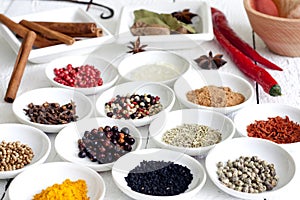 Spices and dried vegetables