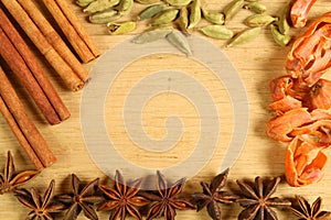 Spices frame photo