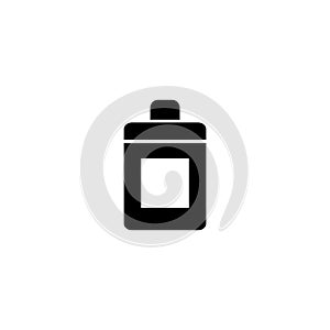Spices Glass Jar, Condiment Bottle. Flat Vector Icon illustration. Simple black symbol on white background. Spices Glass