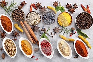 Spices and herbs.