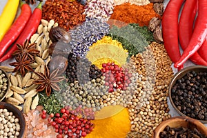 Spices and herbs.