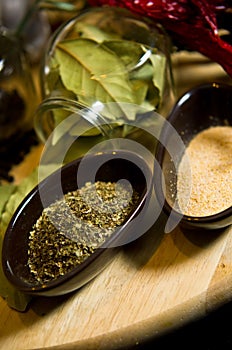 Spices and herbs still life