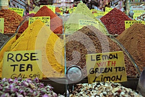 Spices in an Istanbul bazar