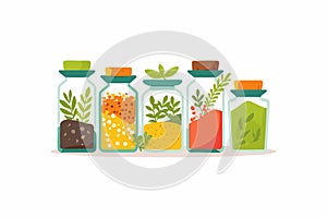 Spices Jar flat illustration