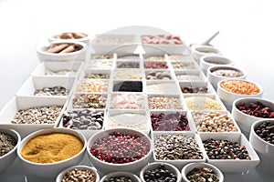 Spices and leguminous vegetable theme.