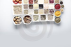 Spices and leguminous vegetable theme.