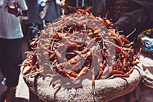 Spices market in Jodhpur, India photo