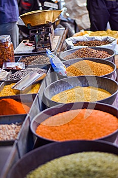 Spices market in Jodhpur, India photo