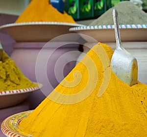 Spices at the market Marrakech, Morocco