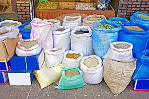 Spices at the market of Marrakesh, Morocco