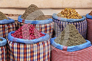 Spices at the market in the souk