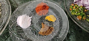 Spices masale masala salt zeera haldi mirch powder