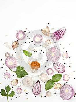 Spices mixers food isolate on white background