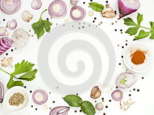 Spices mixers food isolate on white background