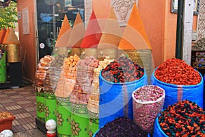 Spices on a moroccan market