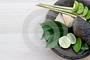 Spices in mortar and pestle