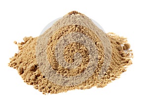 Spices - pile of Ginger powder over white